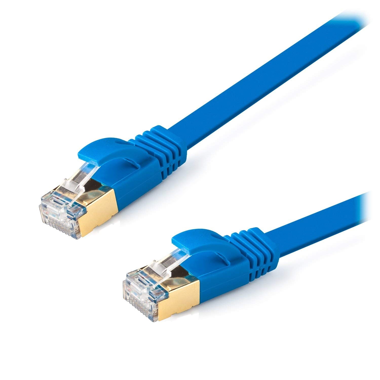 100' FT Feet Ethernet Network Patch Cat6 Cable for Xbox PC Modem PS4 PS3 Router (100ft) - Flat Blue