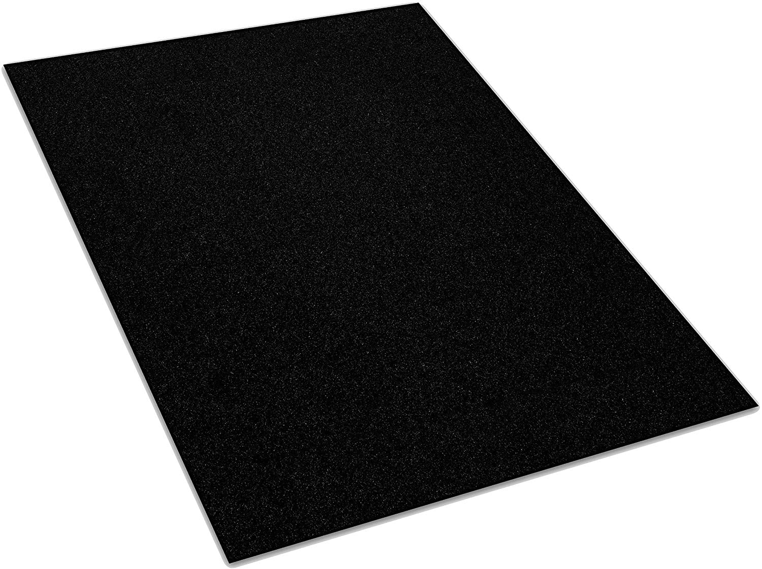 12' Round Black Soft and Durable - Indoor Outdoor Area Rug Carpet Runners with a Premium Fabric Finished Edges
