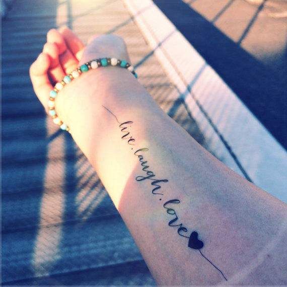 LIVE.LAUGH.LOVE – INKNARTSHOP - Designer Temporary Tattoo