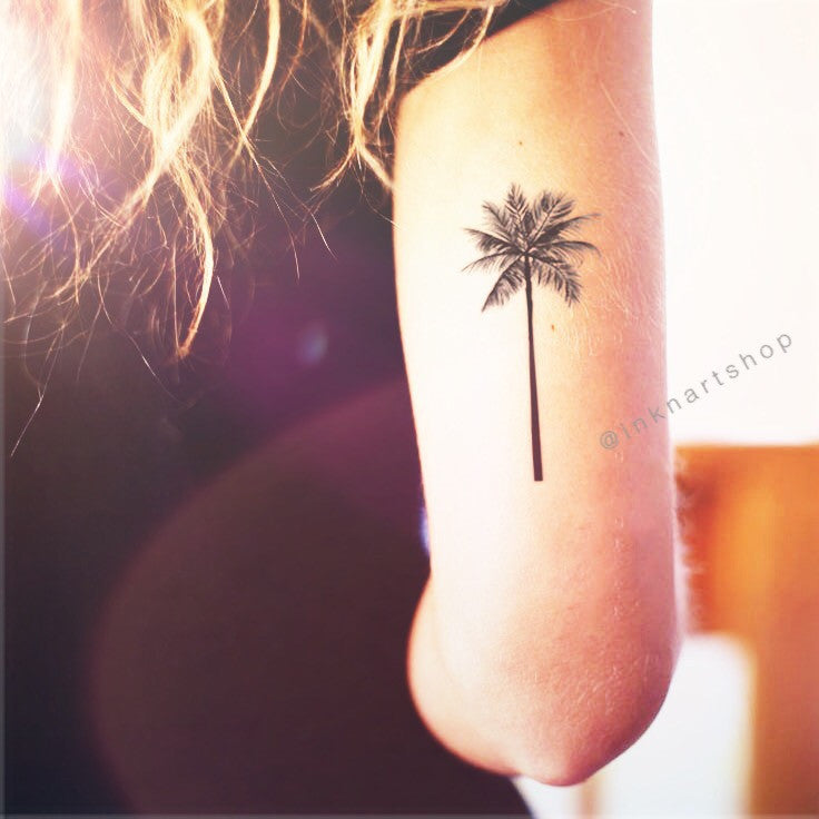 Palm Tree Tattoo In 2 Sizes Inknartshop Designer Temporary Tattoo