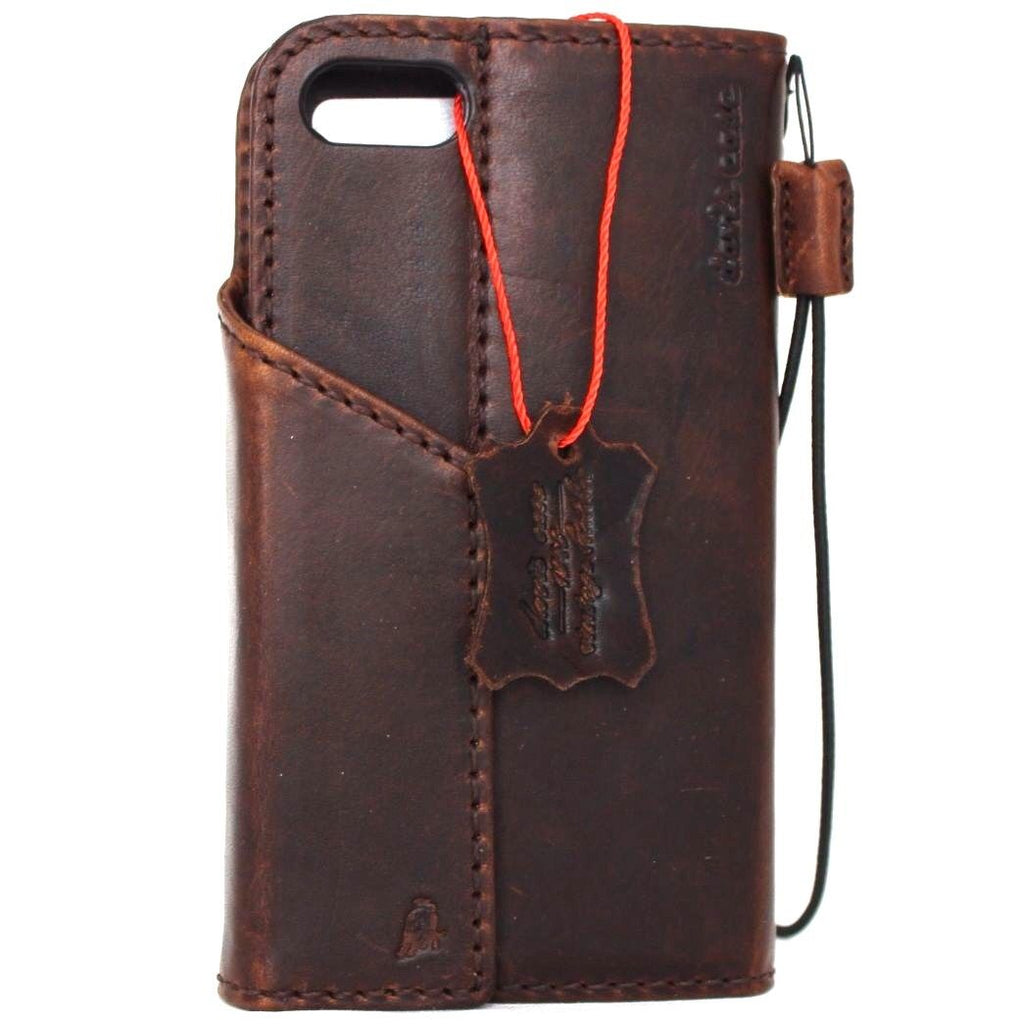 Genuine Leather Case For Iphone Se 2 Cover Book Wallet Cards Magn Daviscase