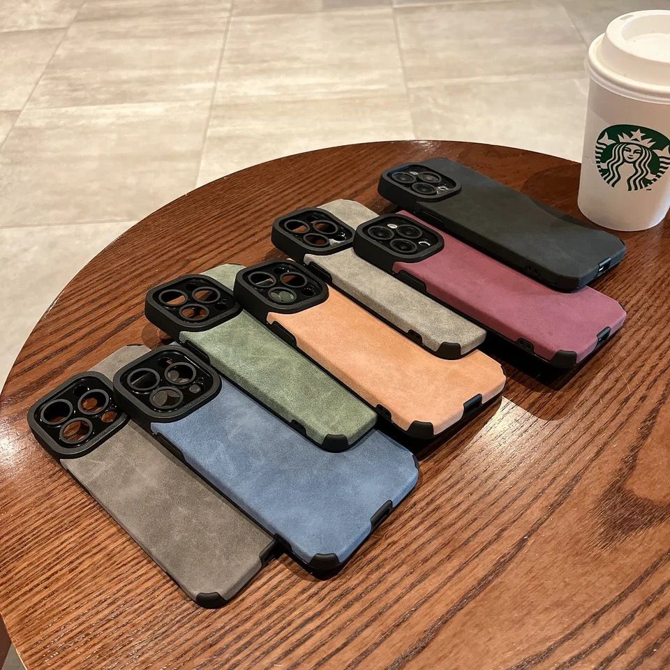 Chic Home + and - Decor Luxury Leather Matte Soft Silicone iPhone Case With Custom Initial Lette
