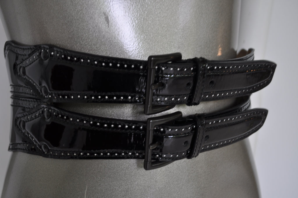 Alaia corset belt 1991 patent leather – Vintage Le Monde