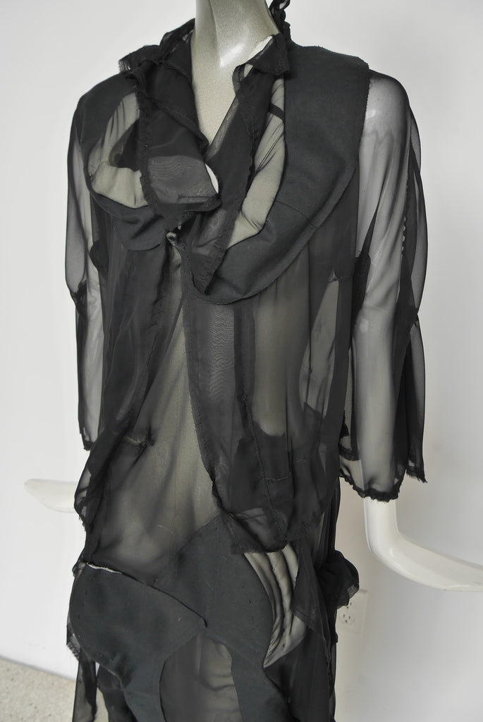 Rei Kawakubo for Comme des Garcons Lumps and Bumbs sheer dress ...