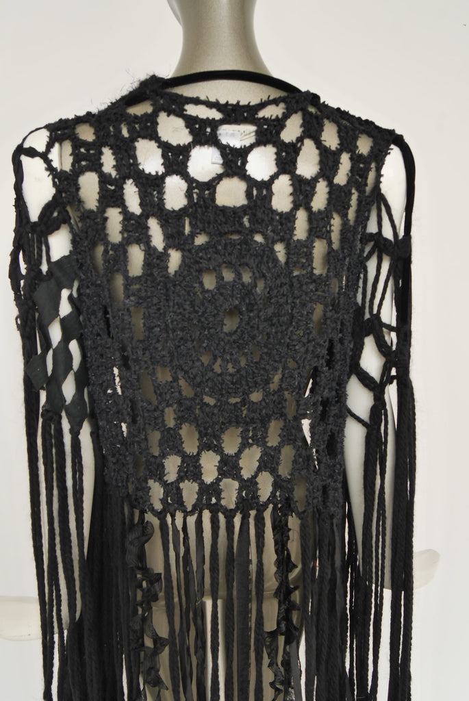 Slashed Bohemian style knit vest by Rodarte – Vintage Le Monde