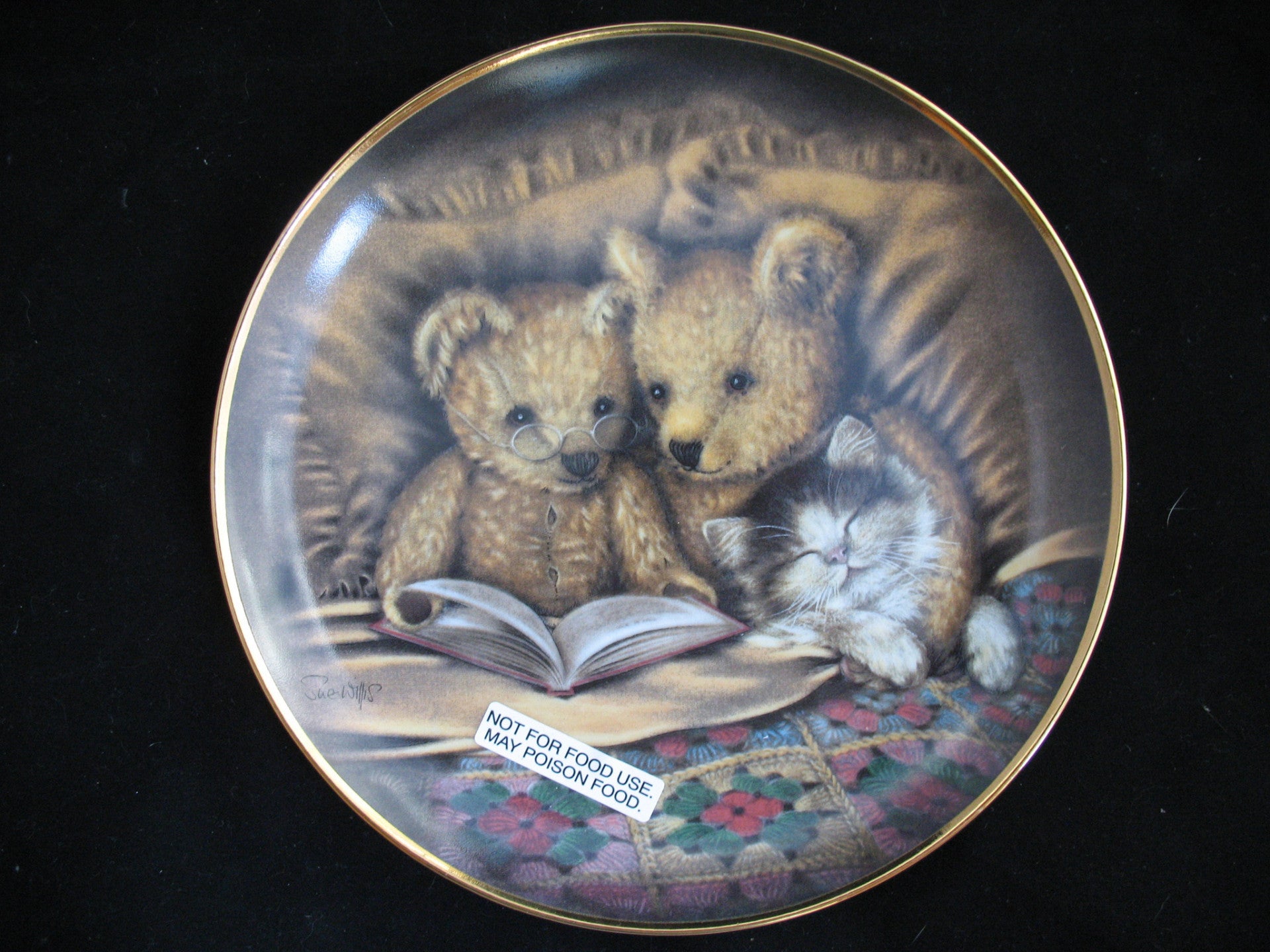 franklin mint teddy bear plates