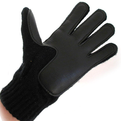 women's wool gloves leather palms