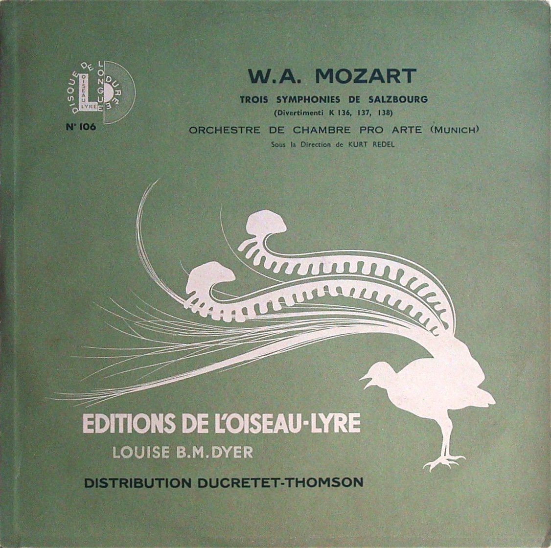 Redel: Mozart Divertimento K. 136-138 - L'Oiseau-Lyre No. 106 (ED1)