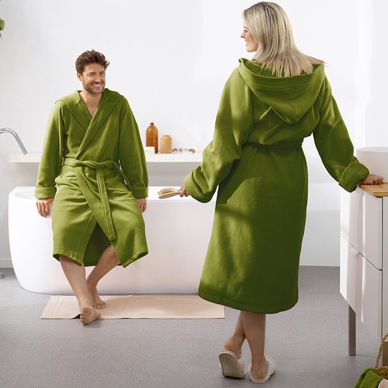 Moodit Peignoir Reese, vert cactus - XL - Unisex - Coton/Polyester