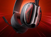 Picun G1 - Casque de jeu sans fil 2,4 GHz - Casque supra-auriculaire - Avec microphone - PC/PS4/PS5/Nintendo Switch - Noir rouge - 074b02dc02a7fe8fb62a663a577e161f72dbadd1_Enriched_product_image