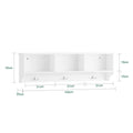 SoBuy Porte-manteaux mural - avec 3 compartiments et crochets - max 21 kg - 100 x 20 x 30 cm - blanc - 0ec3321c425d92950092e92bc3dba4b8e16b5b7f_FHK35_W_G001_1