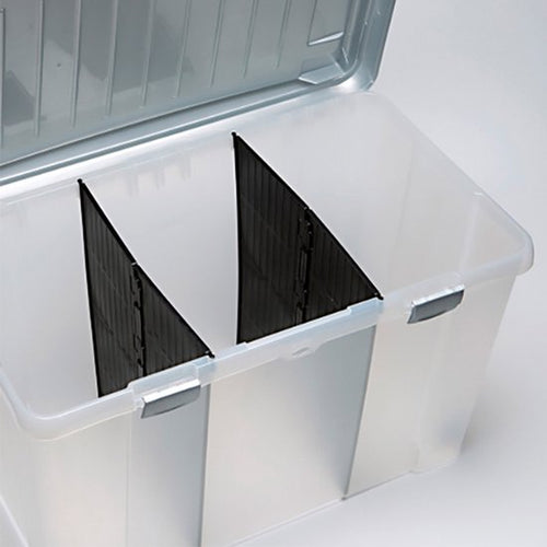 Casaria Boîte de rangement - 120l Plastique 80x47x15cm - Gris transparent - 141d1dcdcb40cd47f3963fa0e3f45e1254b4270c_Enriched_product_image_63de9c67-64e7-433a-8dc9-f113375800bc