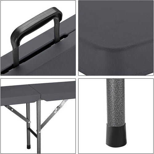 Casaria Lot de 2 bancs à bière - pliable 8 personnes 183cm - Anthracite - 165b5ad76e8d9b1c521c53ad56e1853a6a598985_Enriched_product_image
