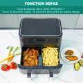 Airfryer Double XXL - Niceey - Friteuse à air chaud - Deux compartiments de cuisson - 8L - 2460 watts - Livre de recettes inclus - Noir - 1740b7cd17194e820dd3585b26c66c7b0c1b091d_5