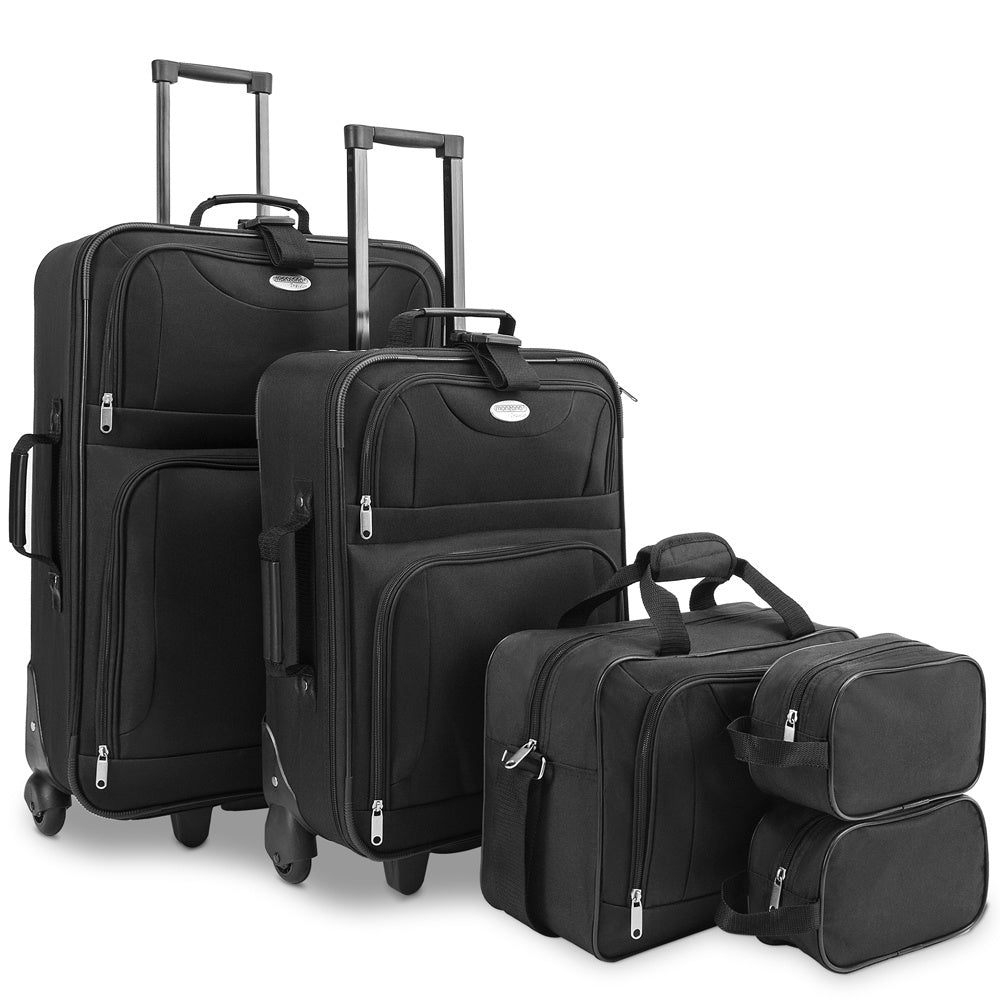 Monzana Set de valises 5 pièces - Noir - 1937e393-0b6c-464e-b2eb-c8131c8b2b3e