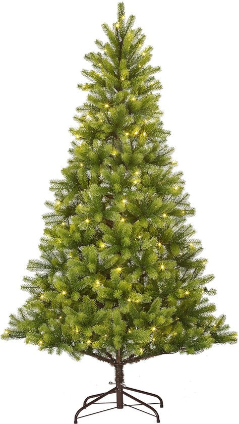 Black Box Trees Nagoya Artificial Christmas Tree with Warm White LED Lights - H180 x Ø108 cm - Vert