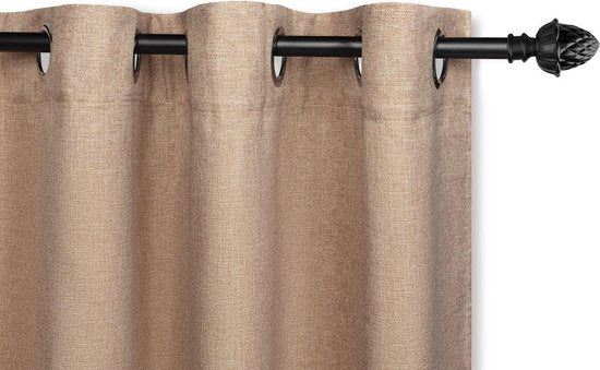 Lifa-Living - rideaux - occultant - polyester - taupe - 150 x 260 cm - 8 anneaux de suspension - 1c812074342bf3a8303412b39019123a88bdeed9_Enriched_product_image_183f1042-0b18-4fce-9343-d9f3c67f3090