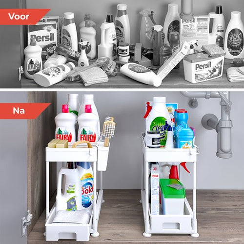 Stosh Rangement de meuble de cuisine - Rangement de meuble d'évier - Support de rangement - Support de cuisine - 1 pièce - Blanc - 1d287438d8d8b21715dc5be426d4905eb1327467_Enriched_product_image