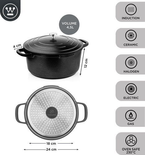 Cocotte - adaptée au four - 24 cm - Noir - 213ef1c0-3ba5-4073-a0a2-95dfdc828ade_d7ffe0d4-a438-45cc-8c53-b6642060ae4f