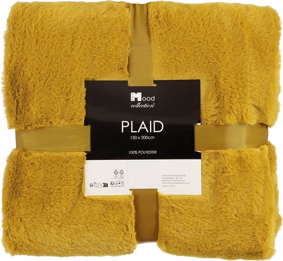 In The Mood Collection Couverture polaire Bronte - L200 x L150 cm - Jaune