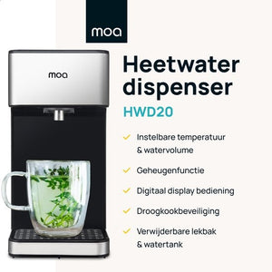 MOA Distributeur d'eau chaude - Bouilloire instantanée de luxe - Avec affichage numérique - 2,7 litres - HWD20 - 242aaf45-4ba5-4678-a38d-0dc677aee902