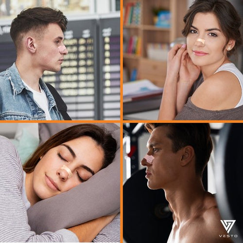 Vesto® 100 Pieces Anti Snore Plasters - Bandelettes nasales - Ronflement - Écarteur nasal - Produits pour un meilleur sommeil - Plâtres nasaux pour la nuit - 2b7dba31d9f13a9a8b15a0baf983d274f5b42723_Enriched_product_image