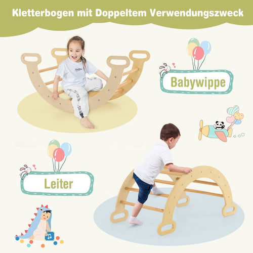 Cadre d'escalade Coast pour enfants - 4 en 1 - en bois - avec toboggan - 1+ Years - 2d63a722de4a73a533b88f18c775c62fb9c97ca5_dreieckiges__kletter_spielzeugset_ts10071na_1_15__1_1