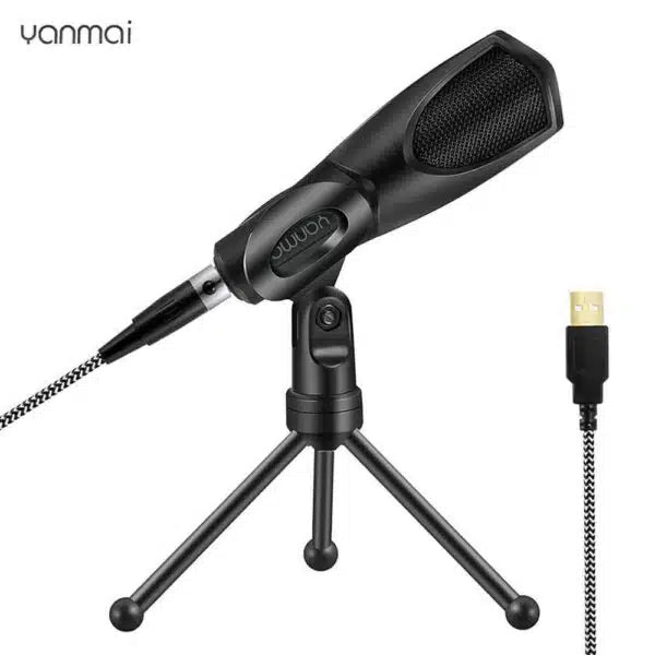 Yanmai Gaming Microphone - Filaire - 50hz - 4.8x2.8x15.4cm - Noir