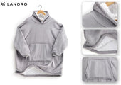 Milanoro - Couverture à capuche ultra-douce - DESTOCKAGE avec remise supplémentaire - Gris foncé - 31c4b7c40c46e3bfe186b608c98be59fbbea27a3_Enriched_product_image_29fe0213-0ed0-4041-9456-89fd6a03de7e