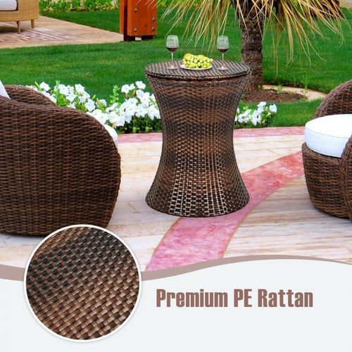 Table de bar cooler réglable en hauteur - Marron - 17,5 x 17,5 x 22,5 -37,5 (L x l x H) - 39a4743a6cb512349593cfd043b27e64c57f6d1e_1663231509_8_541_166_1