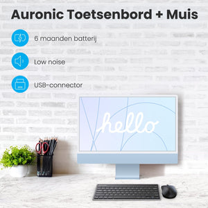 Clavier et souris sans fil Auronic - QWERTY - Noir - 3be80ec6-1889-4f06-86c2-0b66cde3bd77