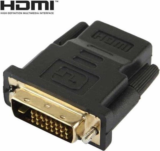 Techvavo® Adaptateur DVI 24+1 vers HDMI - Convertisseur DVI 24+1 mâle vers HDMI femelle - 1080P