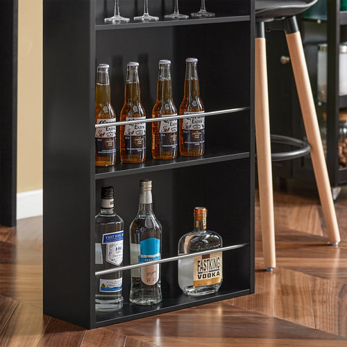 SoBuy - Table de bar avec 3 compartiments - Noir - 106x57x112 cm - 4328d779-e99d-4242-8fdf-d447e04c81ff_1c305446-3c9e-4003-bde8-c6375f331160