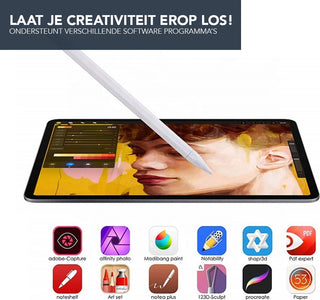 Achaté Stylus Pen Pro - Universele Stylus - Met Handdetectie - Wit - 453170c9-901b-42e4-b03d-c353a480b5db