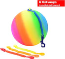 Johntoy Boule arc-en-ciel avec cordon Taille 5 - 24 cm - 46e13b539bfdf517fdcd6c5bbfc5de81cc7e1d09_Enriched_product_image