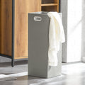 SoBuy Armoire de toilette - Panier à linge basculant - 3 compartiments - 24 x 24 x 60 cm - couleur bois - 4a47e157-372c-4c2a-9a16-e8330f09e426