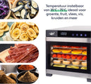 Vita5 Nobel PRO 6 Déshydrateur alimentaire - Four de séchage - acier inoxydable - minuterie 24 heures - panneau de contrôle LED - Déshydrateur - 6 couches - 4fa04f0e-4f7e-49bb-ac4b-d983feb3462c_dffb8779-6127-4e2b-b68e-e546400dee9a