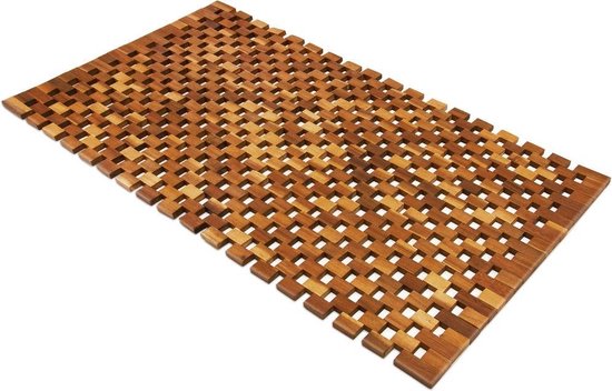 Tapis de bain - Bois d'acacia antidérapant Block Pattern 80x50cm - certifié FSC - 5a028342621d594acec4a5461efedb4a5d9ba98b_Enriched_product_image