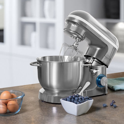 Robot de cuisine - KitchenBrothers - Robot de cuisine avec bol de 6L en acier inoxydable - avec bol de 6L - acier inoxydable - 1400W - Silver - 5aa77d2d-f566-4fb2-a251-0048d0bfceaa_46d61ea2-4aa5-440a-bb9a-ba90dce2335e