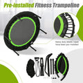 Coast Trampoline pliable - avec bandes de résistance - poignée réglable - 101 x 101 x 107.5-130.5 cm - noir avec vert - 5b41f219b15c882974e9ca7ff577ea960a8da815_tw10010gn_robuuste_stalen_constructie_en_het_duurzame_pp_draagvermogen_van_150_kg_8_14__15__1