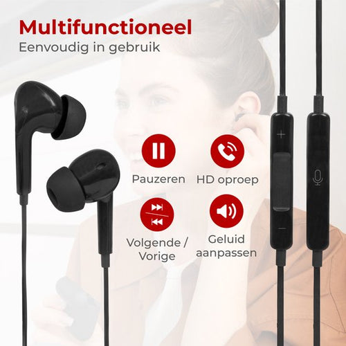 Nuvance - Ecouteurs avec fil - Connexion jack 3,5 mm - Ecouteurs avec fil - Ecouteurs intra-auriculaires avec fil et microphone - Noir - 5bb95a1cdb2f40b7fed9dc61a3593bd4634d1e35_Enriched_product_image
