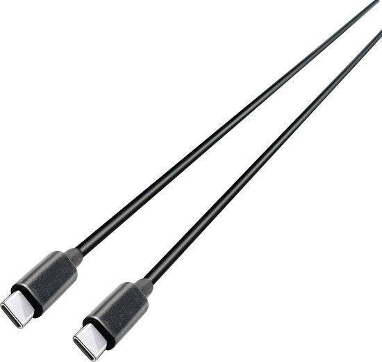 Grundig Câble USB-C vers USB-C - Câble de charge 1 mètre - USB 3.2 Gen 2 - Chargement et synchronisation - 10Gbps - Chargement rapide - Noir
