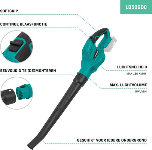 Souffleur - VONROC - 20V - 180 km/h - Nouveau modèle 2024 - Sans batterie ni chargeur rapide - 60e193a52cef9c636b37b0f33141f4f32d507458_Enriched_product_image