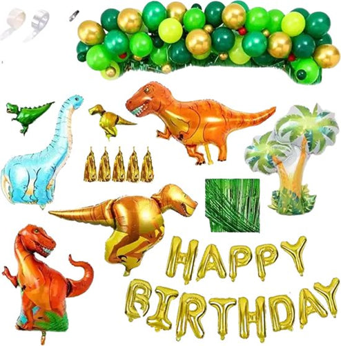 Décoration Dino Anniversaire - Décoration thème Dino - Bon anniversaire ballon Dino - Set de ballons Dino Grand - Décoration Dinosaure - 65 pièces - Décoration Anniversaire - Bon anniversaire ballons - Fienosa - 621c25d9d4afabe1c130a56613a51b691066ae31_Enriched_product_image
