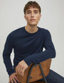 Pull en maille pour homme de JACK&JONES - Col rond et texture côtelée - Taille L - Bleu - 631ba2150f411f5aeefe6af3e62963a9b099a771_jj12137190_cnavyblazer_v175876_13_1_a11828e9-951f-4603-b82e-6c772be20e27