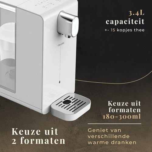 Glacielle Distributeur d'eau chaude - Bouilloire instantanée de luxe - 45-100℃ - 3.4L - Filtre à eau inclus - Robinet d'eau chaude - Blanc - 66c7240ce619fa7276dc722b55f33cdc41227a22_Enriched_product_image