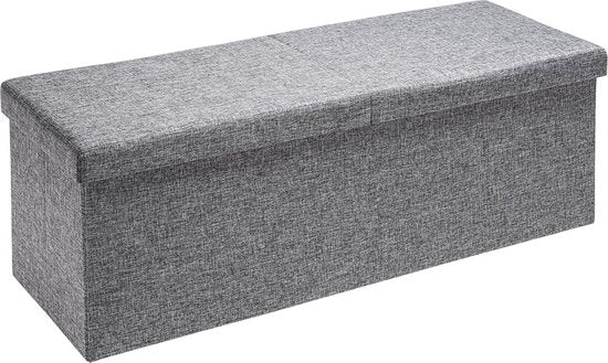 Canapé Casaria avec rangement - 115x40x40cm 131L aspect lin - Gris foncé - 67ee05ead8e90e289cd834f6a313860da8683d19_Enriched_product_image