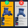AYOO® Coussin de lecture - Siège de lecture - Coussin de lecture pour le lit - Coussin de lecture pour les livres - Coussin de méditation - Soutien du dos - Deux rouleaux de coussin - Mousse à mémoire de forme - Velours - Bleu marine - Soutien ferme - 6a158eced1fa5e032e68b54c1ad8619820f62cbd_Enriched_product_image