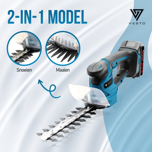 Vesto® Accu taille-haie - Lame de buis et d'herbe incluse - Taille-haie électrique - Sécateurs sans fil - Taille-haie - 6afff3acdd356695ac3e324add93969267959537_Enriched_product_image