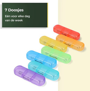 Pilulier Gandria 7 jours - Pilulier amovible - Boîte à médicaments avec 21 compartiments - Boîte à médicaments avec fermeture solide - 3 compartiments par jour - 7 couleurs - 6c4b592d8abd1c3b081857c5d42618835087d024_Enriched_product_image_9f5cb2a5-9927-443b-ab2f-5afe35393d59